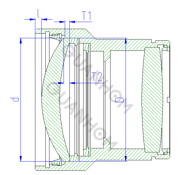 What are the general design principles of the mounting base of the infrared optical lens1.png